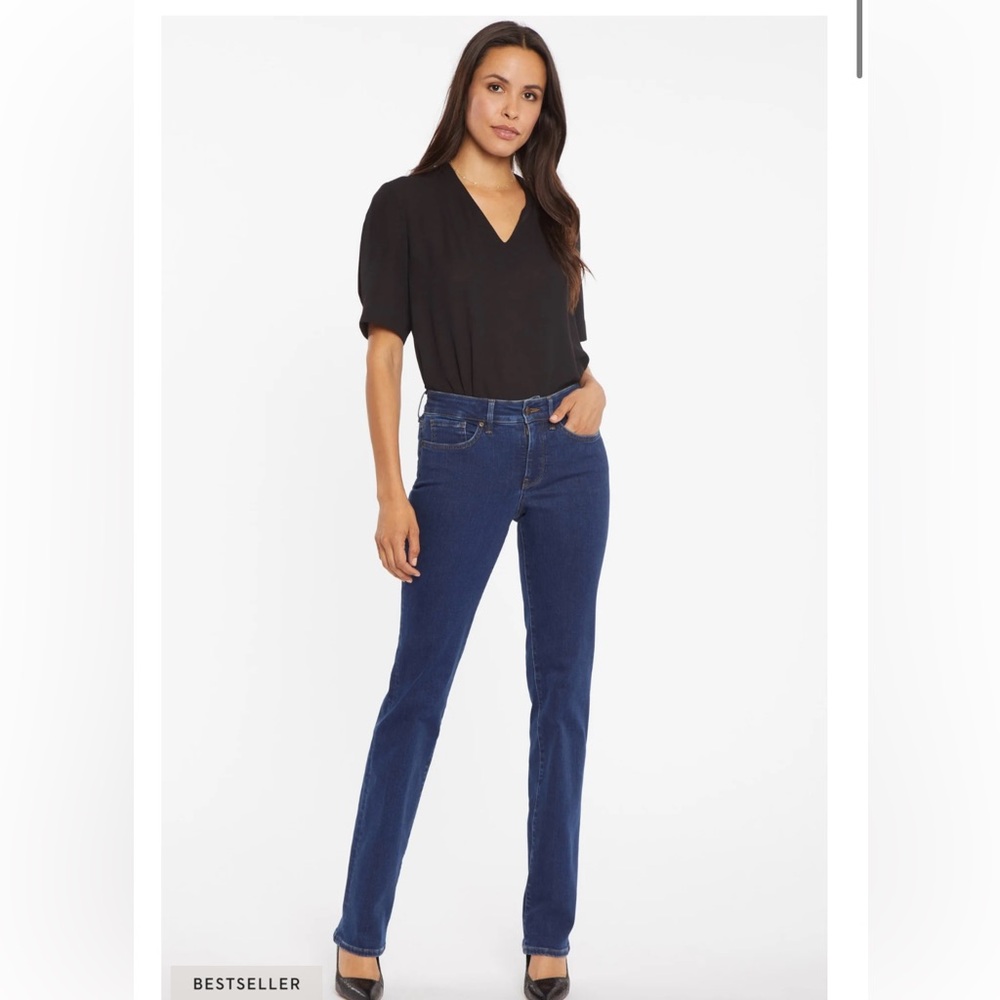 NWT NYDJ Marilyn Straight Jeans L -Size 10- Quinn 27.5” Inseam